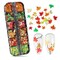 12 Grids Fall Maple Leaf Nail Art Glitter Sequins 3D Holographic(Gold, Red, Orange, Green, Yellow) 5.04 x 2.05 x 0.47 inches